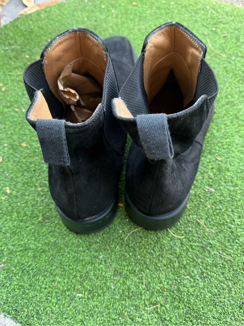 Black Suede Chelsea Boots - Men
